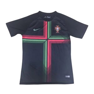 Portugal 2018 World Cup Pre-Match Black Shirt Soccer Jersey