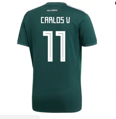 Mexico 2018 World Cup Home Carlos V Shirt Soccer Jersey