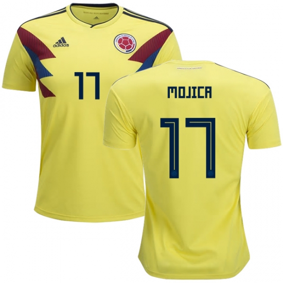 Colombia 2018 World Cup JOHAN MOJICA 17 Home Shirt Soccer Jersey - Click Image to Close