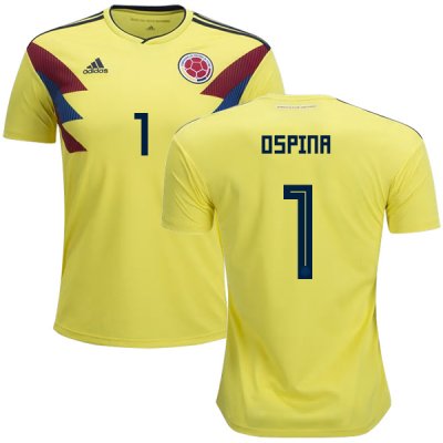 Colombia 2018 World Cup DAVID OSPINA 1 Home Shirt Soccer Jersey