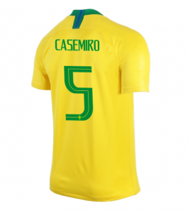 Brazil 2018 World Cup Home Casemiro Shirt Soccer Jersey