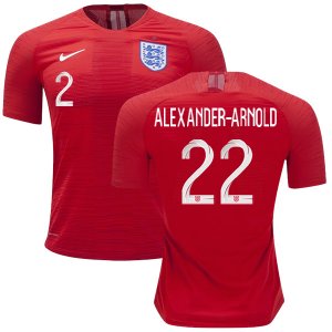 England 2018 FIFA World Cup TRENT ALEXANDER-ARNOLD 22 Away Shirt Soccer Jersey