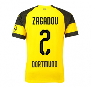 Borussia Dortmund 2018/19 Zagadou 2 Home Shirt Soccer Jersey