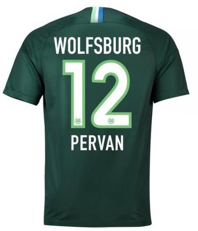 VfL Wolfsburg 2018/19 PERVAN 12 Home Shirt Soccer Jersey