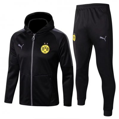Dortmund 2017/18 Black Training Suit (Hoody Jacket+Pants)