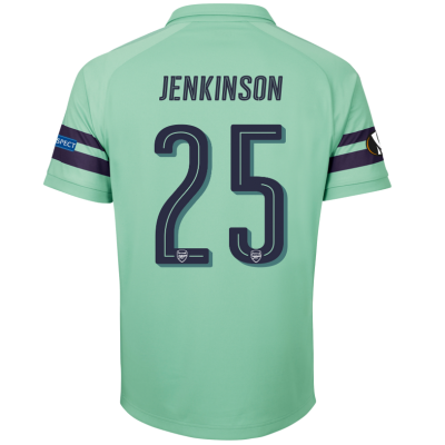 Arsenal 2018/19 Carl Jenkinson 25 UEFA Europa Third Shirt Soccer Jersey
