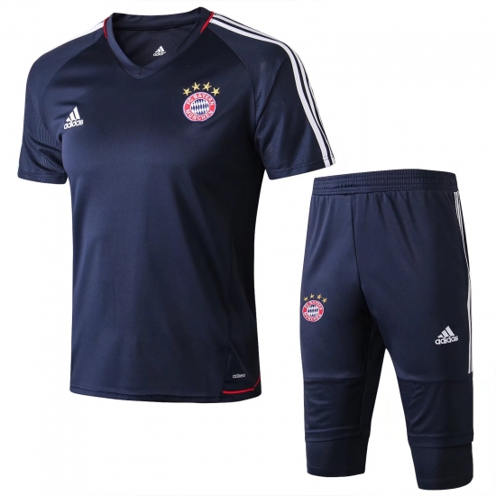 Bayern Munich Royal Blue 2017/18 Short Training Suit - Click Image to Close