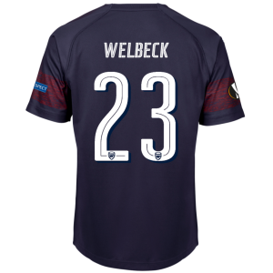 Arsenal 2018/19 Danny Welbeck 23 UEFA Europa Away Shirt Soccer Jersey