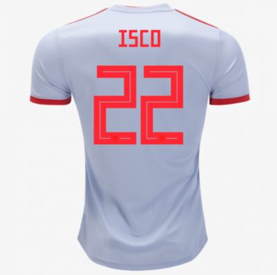 Spain 2018 World Cup Away Isco Shirt Soccer Jersey