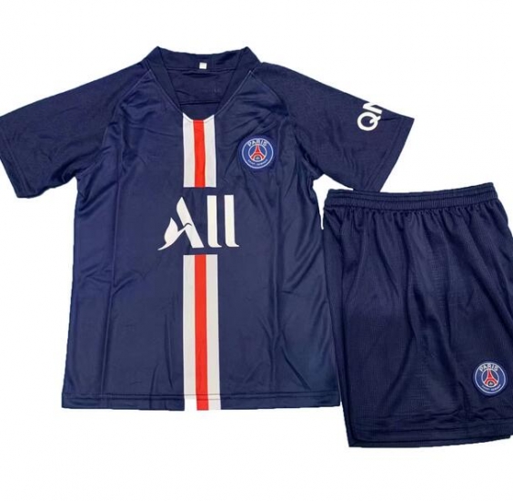 Concept Version PSG 2018/19 Home Kids Soccer Jersey Kit Children Shirt + Shorts - Click Image to Close