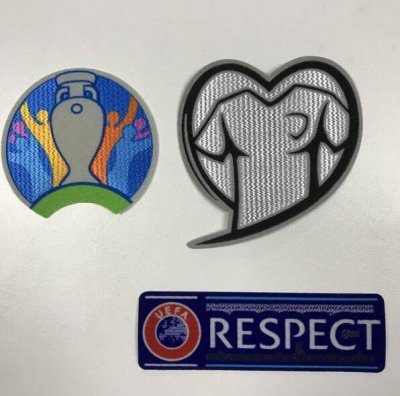 Euro 2019 Qualifiers Badge and UEFA Respect Patch