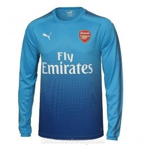 Arsenal 2017/18 Away Long Sleeved Soccer Jersey Shirt