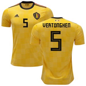 Belgium 2018 World Cup Away JAN VERTONGHEN 5 Shirt Soccer Jersey