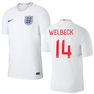 England 2018 FIFA World Cup DANNY WELBECK 14 Home Shirt Soccer Jersey