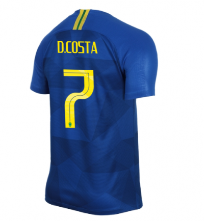 Brazil 2018 World Cup Away Douglas Costa Shirt Soccer Jersey