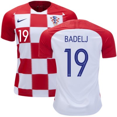 Croatia 2018 World Cup Home MILAN BADELJ 19 Shirt Soccer Jersey