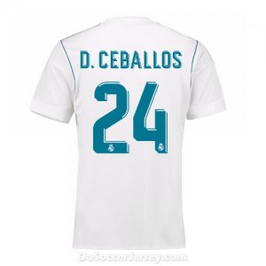 Real Madrid 2017/18 Home D. Ceballos #24 Shirt Soccer Jersey