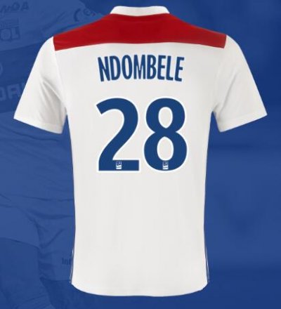 Olympique Lyonnais 2018/19 NDOMBELE 28 Home Shirt Soccer Jersey