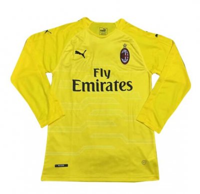 AC Milan 2018/19 Yellow Goalkeeper Long Sleeved Shirt Soccer Jersey