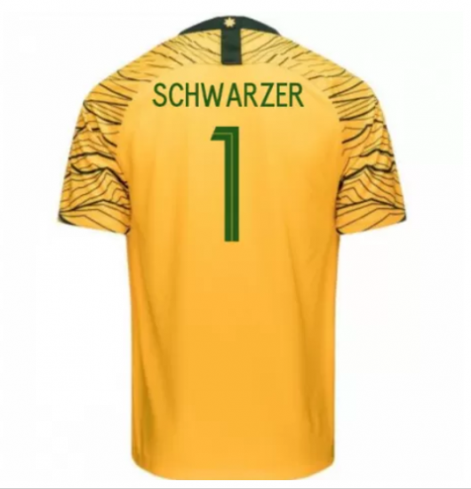 Australia 2018 FIFA World Cup Home Schwarzer Shirt Soccer Jersey - Click Image to Close