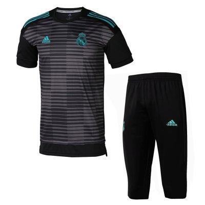 Real Madrid 2018/19 Black Stripe Short Training Suit