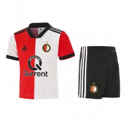 Feyenoord Rotterdam 2018/19 Home Kids Soccer Jersey Kit Children Shirt + Shorts
