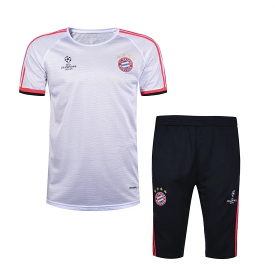 Bayern Munich Champions League White 2015/16 Short Training Suit - Click Image to Close