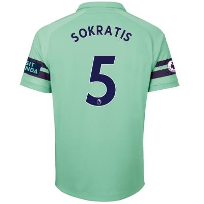 Arsenal 2018/19 Sokratis Papastathopoulos 5 Third Shirt Soccer Jersey