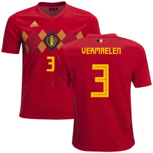 Belgium 2018 World Cup Home THOMAS VERMAELEN 3 Shirt Soccer Jersey