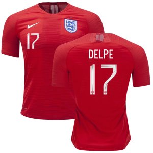 England 2018 FIFA World Cup FABIAN DELPH 17 Away Shirt Soccer Jersey