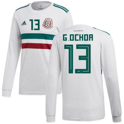 Mexico 2018 World Cup Away GUILLERMO OCHOA 13 Long Sleeve Shirt Soccer Jersey