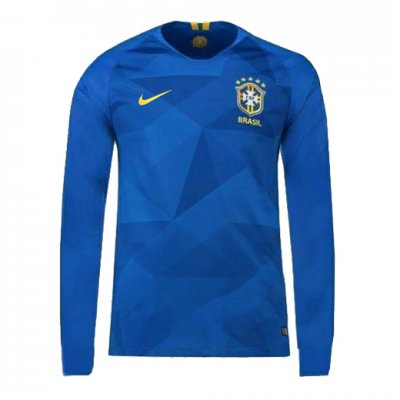 Brazil 2018 World Cup Away Long Sleeve Shirt Soccer Jersey