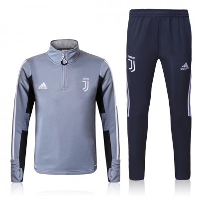 Juventus 2017/18 Grey Training Suit (High Neck Sweat Shirt+Pants)