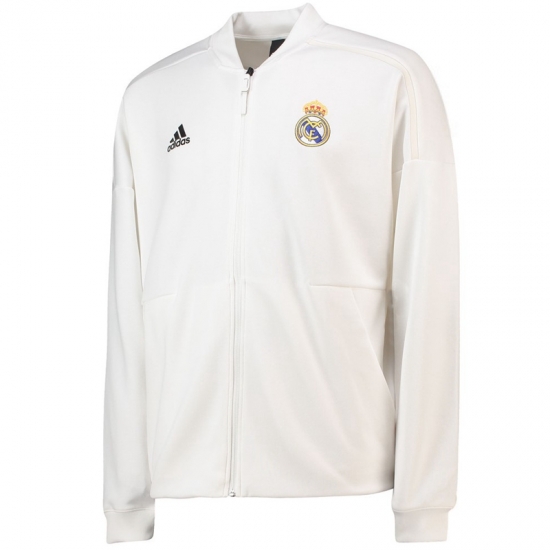 Real Madrid 2018/19 White Jacket - Click Image to Close