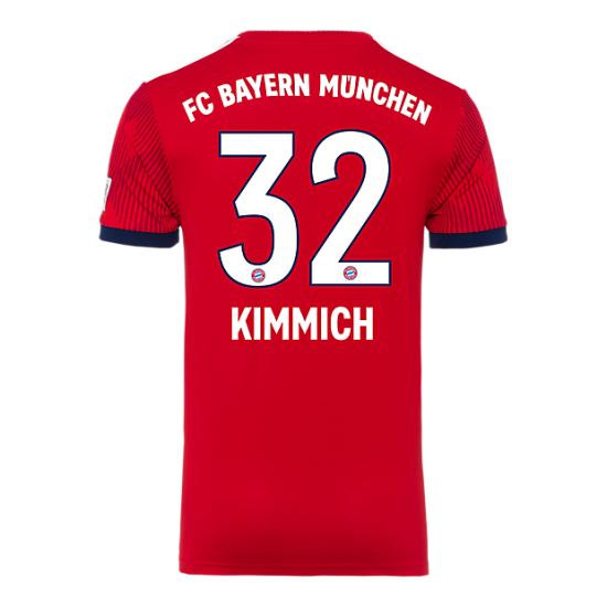 Bayern Munich 2018/19 Home 32 Kimmich Shirt Soccer Jersey - Click Image to Close