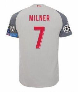 Liverpool 2018/19 JAMES MILNER 7 UCL Third Shirt Soccer Jersey