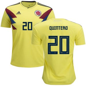 Colombia 2018 World Cup JUAN FERNANDO QUINTERO 20 Home Shirt Soccer Jersey