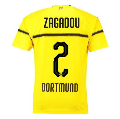 Borussia Dortmund 2018/19 Zagadou 2 Cup Home Shirt Soccer Jersey