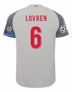 Liverpool 2018/19 DEJAN LOVREN 6 UCL Third Shirt Soccer Jersey