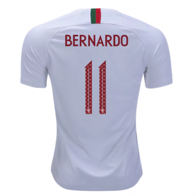 Portugal 2018 World Cup Away Bernardo Silva Shirt Soccer Jersey