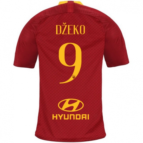 AS Roma 2018/19 DZEKO 9 Home Shirt Soccer Jersey - Click Image to Close