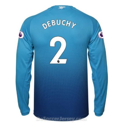 Arsenal 2017/18 Away DEBUCHY #2 Long Sleeved Shirt Soccer Jersey