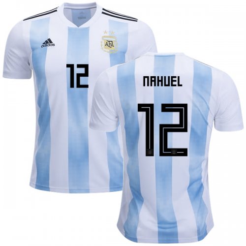 Argentina 2018 FIFA World Cup Home Nahuel Guzman #12 Shirt Soccer Jersey