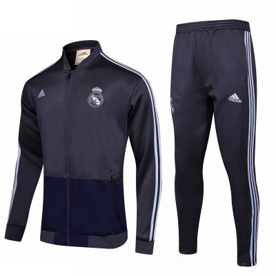 Real Madrid 2018/19 Grey Training Suit (Jacket+Trouser)