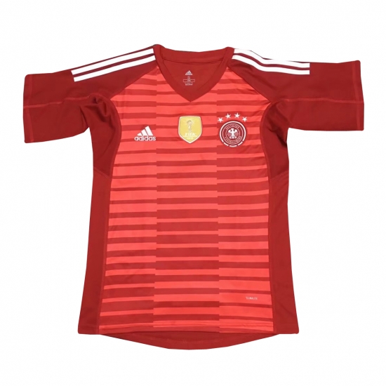 Germany 2018 FIFA World Cup Goalkeeper Red Shirt Soccer Jersey - Click Image to Close