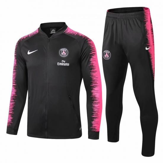 PSG 2018/19 Black Pink Training Suit (Jacket+Trouser) - Click Image to Close