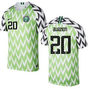 Nigeria Fifa World Cup 2018 Home Chidozie Awaziem 20 Shirt Soccer Jersey