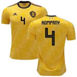 Belgium 2018 World Cup Away VINCENT KOMPANY 4 Shirt Soccer Jersey
