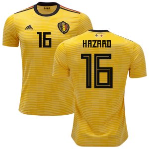 Belgium 2018 World Cup Away THORGAN HAZARD 16 Shirt Soccer Jersey