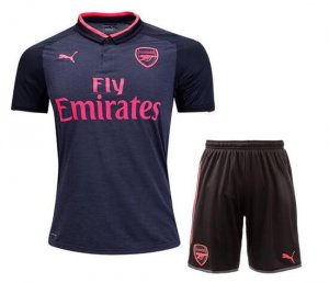 Arsenal 2017/18 Third Away Gray Soccer Jersey Uniform (Shirt+Shorts)